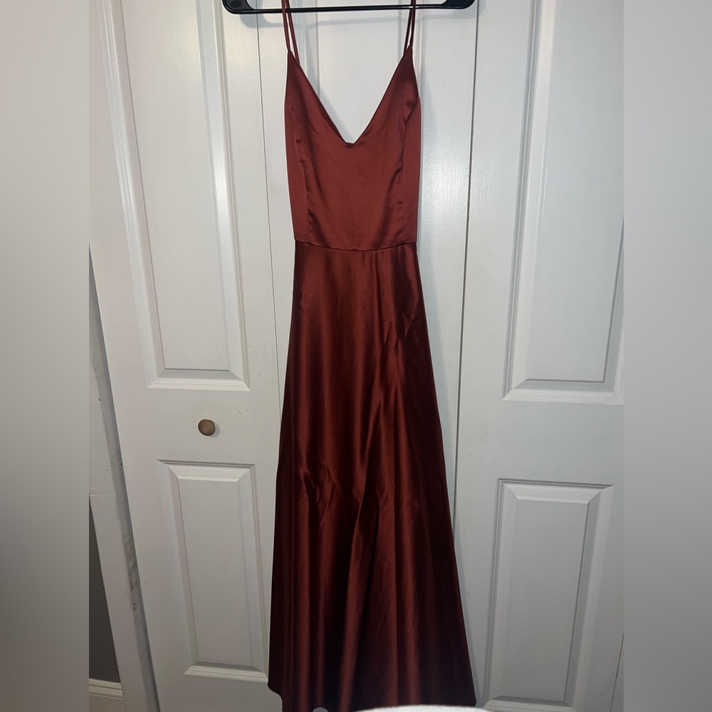 Rust Colored Bridesmaid Dress